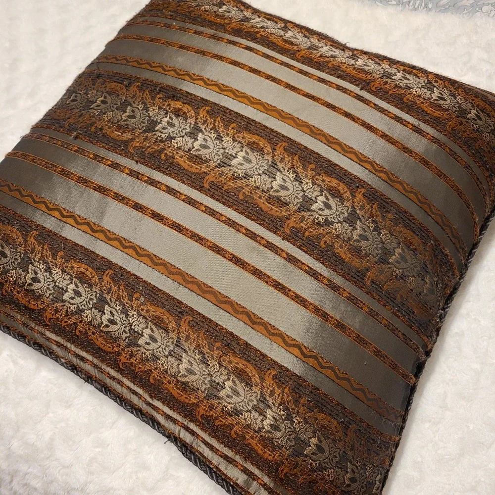 Arhaus Pillow Down Filled Striped Brown Multicolor‎ 18